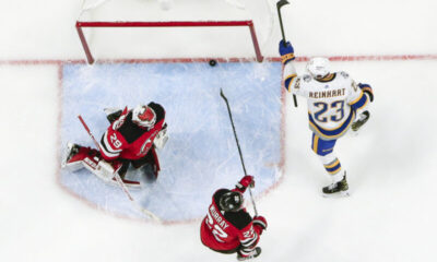 Sam Reinhart sivusi maaliennätystään menneellä kaudella Sabresissa.