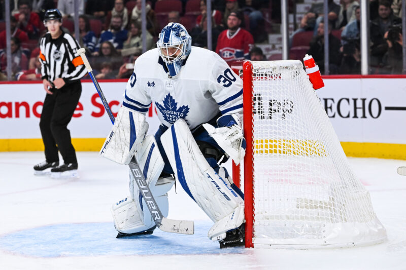 Toronto Maple Leafsin maalivahti Matt Murray.