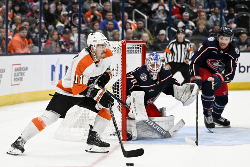 Philadelphia Flyersin tähtihyökkääjä Travis Konecny.