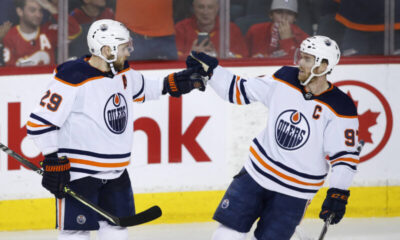 Edmonton Oilers Leon Draisaitl ja Connor McDavid.