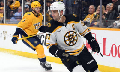 Boston Bruinsin kapteeni Patrice Bergeron.