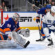 Toronto Maple Leafs törmäsi New York Islandersin Ilya Sorokiniin.