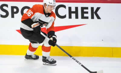 Philadelphia Flyersin ruotsalaislupaus Emil Andrae debytoi.
