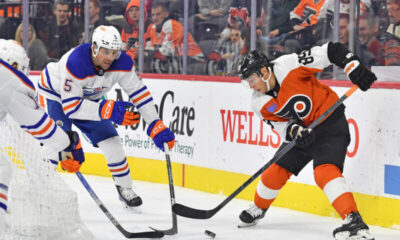 Edmonton Oilers taipui Cam Atkinsonin edustamalle Philadelphia Flyersille.