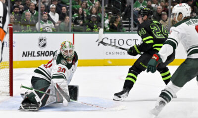 Minnesota Wildin Jesper Wallstedt antautui Dallas Starsille.